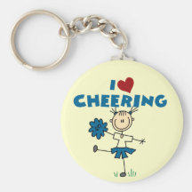 J'aime (coeur) encourager porte-clef