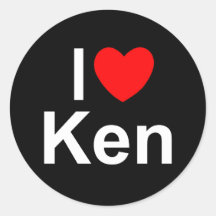J'aime (coeur) Ken Adhésif