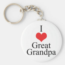J'aime (coeur) le grand grand-papa porte-clés