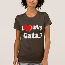 J'aime (coeur) mes chats t-shirt