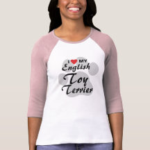 J'aime (coeur) mon jouet Terrier anglais T-shirt