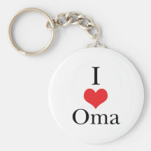 J'aime (coeur) Oma Porte-clés