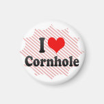 J'aime Cornhole Aimants Pour Réfrigérateur