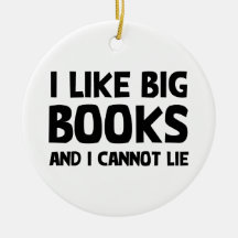 J'aime de grands livres ornement de noël