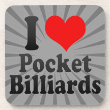 J'aime des billards de poche sous-bock