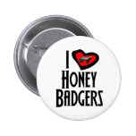 J'aime des blaireaux de miel badge