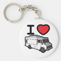 J'aime des camions de nourriture ! porte-clef