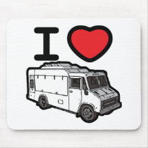 J'aime des camions de nourriture ! tapis de souris