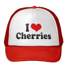 J'aime des cerises casquettes de camionneur