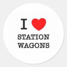 J'aime des chariots de station adhésif rond