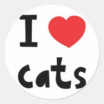 J'aime des chats adhésif