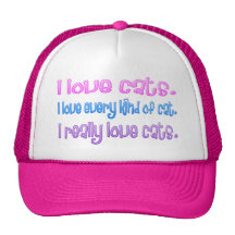 J'aime des chats. J'aime vraiment des chats Casquettes