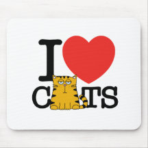 J'aime des chats tapis de souris