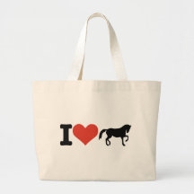 J'aime des chevaux sac de toile