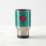 J'aime des coeurs de turquoise de hiboux mugs à café