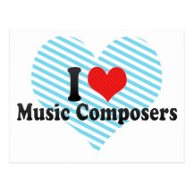 J'aime des compositeurs de musique cartes postales