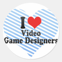 J'aime des concepteurs de jeu vidéo adhésifs