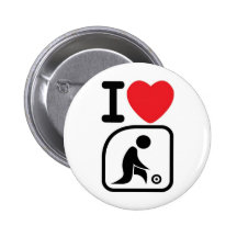 J'aime des cuvettes de pelouse badges avec agrafe