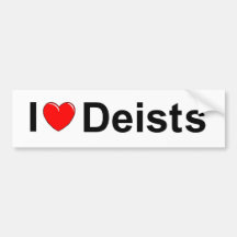 J'aime des déistes (de coeur) adhésifs pour voiture