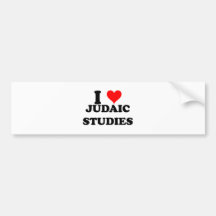 J'aime des études judaïques autocollants pour voiture