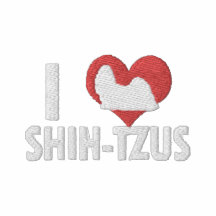 J'aime des femmes de Shih Tzus Sweatshirt À Capuche Brodé