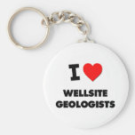 J'aime des géologues de Wellsite Porte-clefs