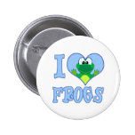 J'aime des grenouilles badge