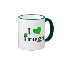 J'aime des grenouilles tasses à café