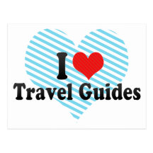 J'aime des guides de voyage carte postale