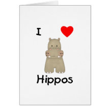 J'aime des hippopotames (3) cartes