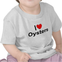 J'aime des huîtres (de coeur) t-shirt
