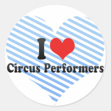 J'aime des interprètes de cirque autocollant