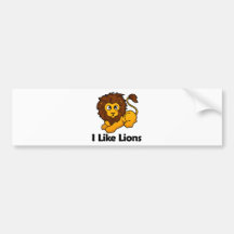 J'aime des lions autocollants pour voiture