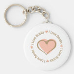 J'aime des livres de coeur porte-clefs