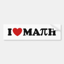 J'aime des maths autocollants pour voiture