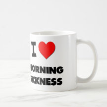 J'aime des nausées du matin tasse à café