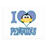 J'aime des pingouins cartes postales