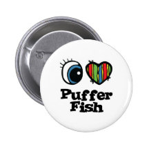 J'aime des poissons de décolleur (de coeur) pin's