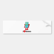 J'aime des robots ! adhésif pour voiture