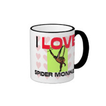 J'aime des singes d'araignée tasse à café