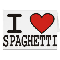 J'aime des spaghetti cartes