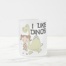 J'aime des T-shirts et des cadeaux de Dinos-Fille Mugs À Café