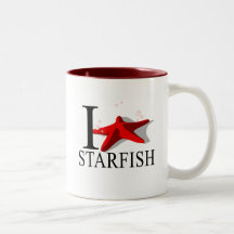 J'aime des tasses d'étoiles de mer