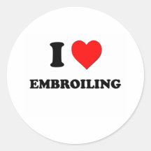 J'aime embrouiller adhésif rond