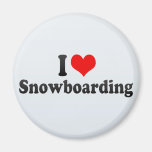 J'aime faire du surf des neiges magnets pour réfrigérateur
