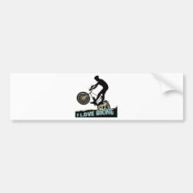 J'aime faire du vélo des rais autocollant pour voiture