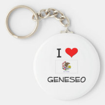 J'aime GENESEO l'Illinois Porte-clefs