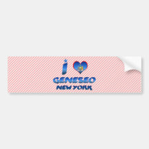 J'aime Geneseo, New York Autocollants Pour Voiture