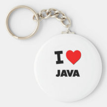 J'aime Java (la nourriture) Porte-clefs