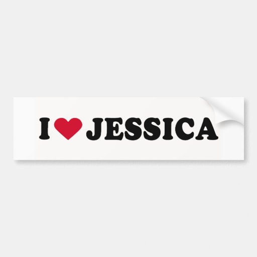 J'AIME JESSICA AUTOCOLLANT POUR VOITURE